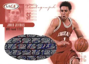 2002 SAGE - Autographs Red #A18 Jared Jeffries Front