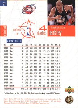 1997-98 Upper Deck UD3 #27 Charles Barkley Back