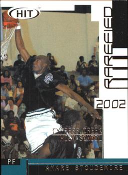 2002 SAGE HIT - Rarefied Silver #R36 Amare Stoudemire Front
