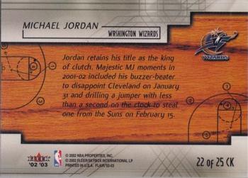 2002-03 Flair - Court Kings #22 CK Michael Jordan Back