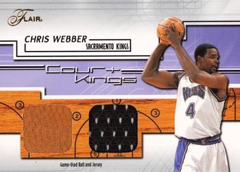 2002-03 Flair - Court Kings Ball and Jersey #NNO Chris Webber Front