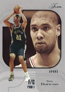 2002-03 Flair - Row 1 #31 Tim Duncan Front
