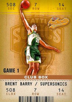 2002-03 Fleer Authentix - Club Box #67 Brent Barry Front