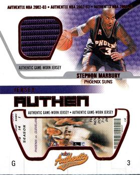 2002-03 Fleer Authentix - Jersey Authentix #JA-SM2 Stephon Marbury Front