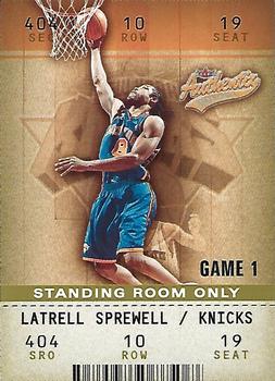 2002-03 Fleer Authentix - Standing Room Only #19 Latrell Sprewell Front