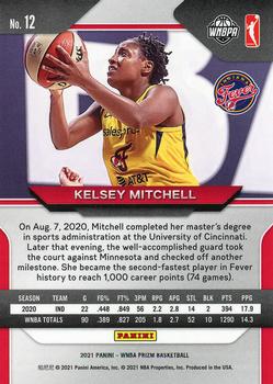 2021 Panini Prizm WNBA #12 Kelsey Mitchell Back