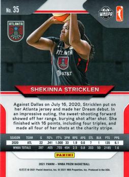 2021 Panini Prizm WNBA #35 Shekinna Stricklen Back