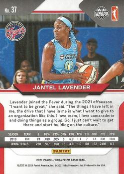 2021 Panini Prizm WNBA #37 Jantel Lavender Back