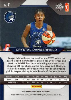 2021 Panini Prizm WNBA #41 Crystal Dangerfield Back