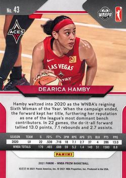 2021 Panini Prizm WNBA #43 Dearica Hamby Back