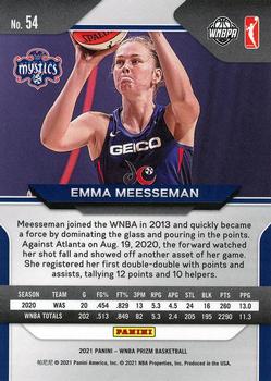 2021 Panini Prizm WNBA #54 Emma Meesseman Back