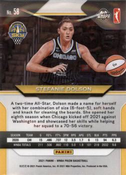 2021 Panini Prizm WNBA #58 Stefanie Dolson Back