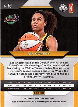 2021 Panini Prizm WNBA #59 Nia Coffey Back