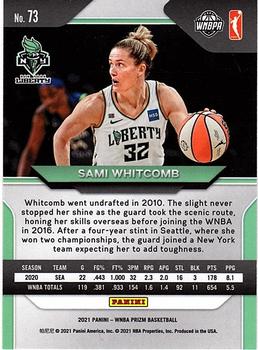 2021 Panini Prizm WNBA #73 Sami Whitcomb Back