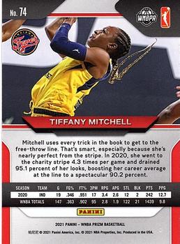 2021 Panini Prizm WNBA #74 Tiffany Mitchell Back