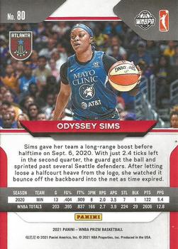 2021 Panini Prizm WNBA #80 Odyssey Sims Back