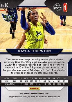 2021 Panini Prizm WNBA #83 Kayla Thornton Back
