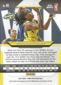 2021 Panini Prizm WNBA #86 Epiphanny Prince Back