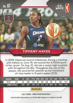 2021 Panini Prizm WNBA #87 Tiffany Hayes Back