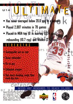 1997-98 Upper Deck - Ultimate #U14 Patrick Ewing Back