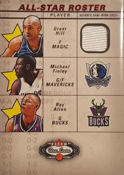2002-03 Fleer Box Score - All-Stars Roster Game-Used #NNO Grant Hill / Michael Finley / Ray Allen Front