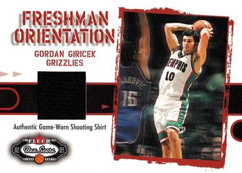 2002-03 Fleer Box Score - Freshman Orientation #NNO Gordan Giricek Front