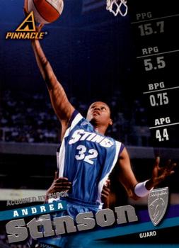 1998 Pinnacle WNBA #8 Andrea Stinson Front