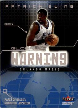 2002-03 Fleer Genuine - Global Warning #GW 4 Patrick Ewing Front