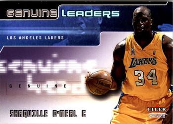 2002-03 Fleer Genuine - Leaders #GL 2 Shaquille O'Neal Front