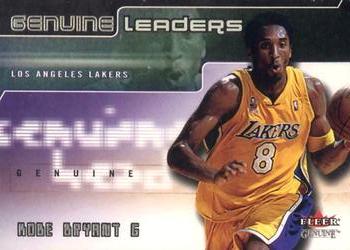 2002-03 Fleer Genuine - Leaders #GL 6 Kobe Bryant Front