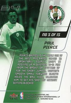 2002-03 Fleer Genuine - Names of the Game #NG 5 Paul Pierce Back