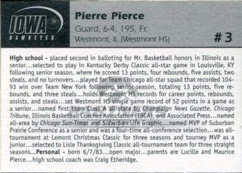 2001-02 Iowa Hawkeyes #NNO Pierre Pierce Back