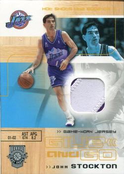 2002-03 Fleer Hot Shots - Give and Go Game-Used #128 John Stockton / Karl Malone Front