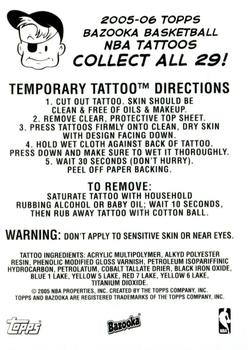 2005-06 Bazooka - Tattoos #NNO Grant Hill Back