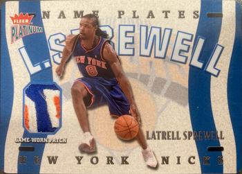 2002-03 Fleer Platinum - Nameplates #N-LS Latrell Sprewell Front
