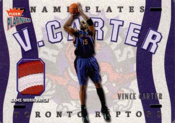 2002-03 Fleer Platinum - Nameplates #N-VC Vince Carter Front