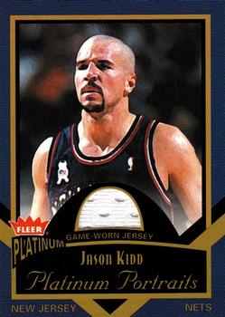 2002-03 Fleer Platinum - Platinum Portraits Game Worn Jerseys #PP/JK Jason Kidd Front