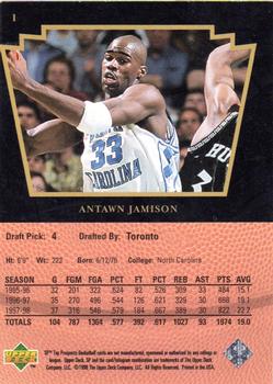 1998 SP Top Prospects #1 Antawn Jamison Back