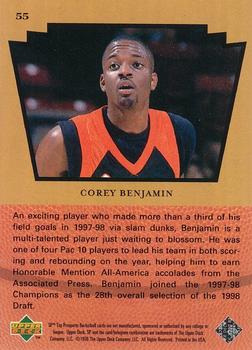 1998 SP Top Prospects #55 Corey Benjamin Back