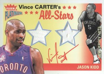 2002-03 Fleer Platinum - Vince Carter's All-Stars Game Used #VC-JK Vince Carter / Jason Kidd Front