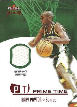2002-03 Fleer Premium - Prime Time Game Used Ruby #NNO Gary Payton Front