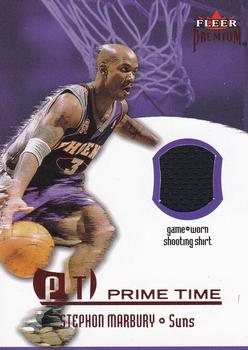 2002-03 Fleer Premium - Prime Time Game Used Ruby #NNO Stephon Marbury Front