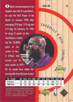 1998 Upper Deck Hardcourt #53 Shaquille O'Neal Back