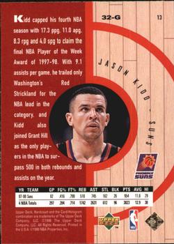 1998 Upper Deck Hardcourt #13 Jason Kidd Back
