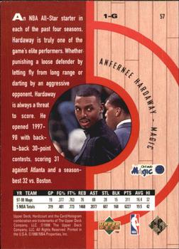 1998 Upper Deck Hardcourt #57 Anfernee Hardaway Back