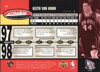 1998 Upper Deck Hardcourt #72 Keith Van Horn Back