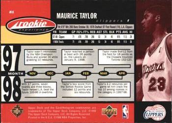 1998 Upper Deck Hardcourt #81 Maurice Taylor Back
