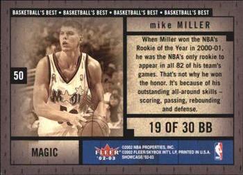 2002-03 Fleer Showcase - Basketball's Best #19 BB Mike Miller Back