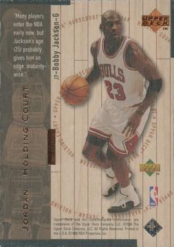 1998 Upper Deck Hardcourt - Jordan Holding Court Bronze #J7 Bobby Jackson / Michael Jordan Back