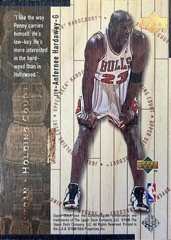 1998 Upper Deck Hardcourt - Jordan Holding Court Bronze #J19 Anfernee Hardaway / Michael Jordan Back